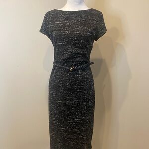 Express Monochrome Tweed Dress